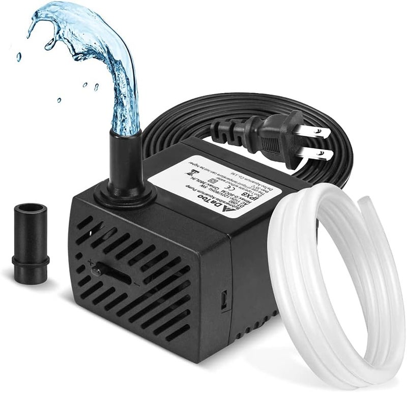 DATOO 95GPH 5W Small Submersible Water Pump Mini Fountain Pump Ultra Quiet For Aquarium Fish Tank Pond Statuary Hydroponics - Image 1